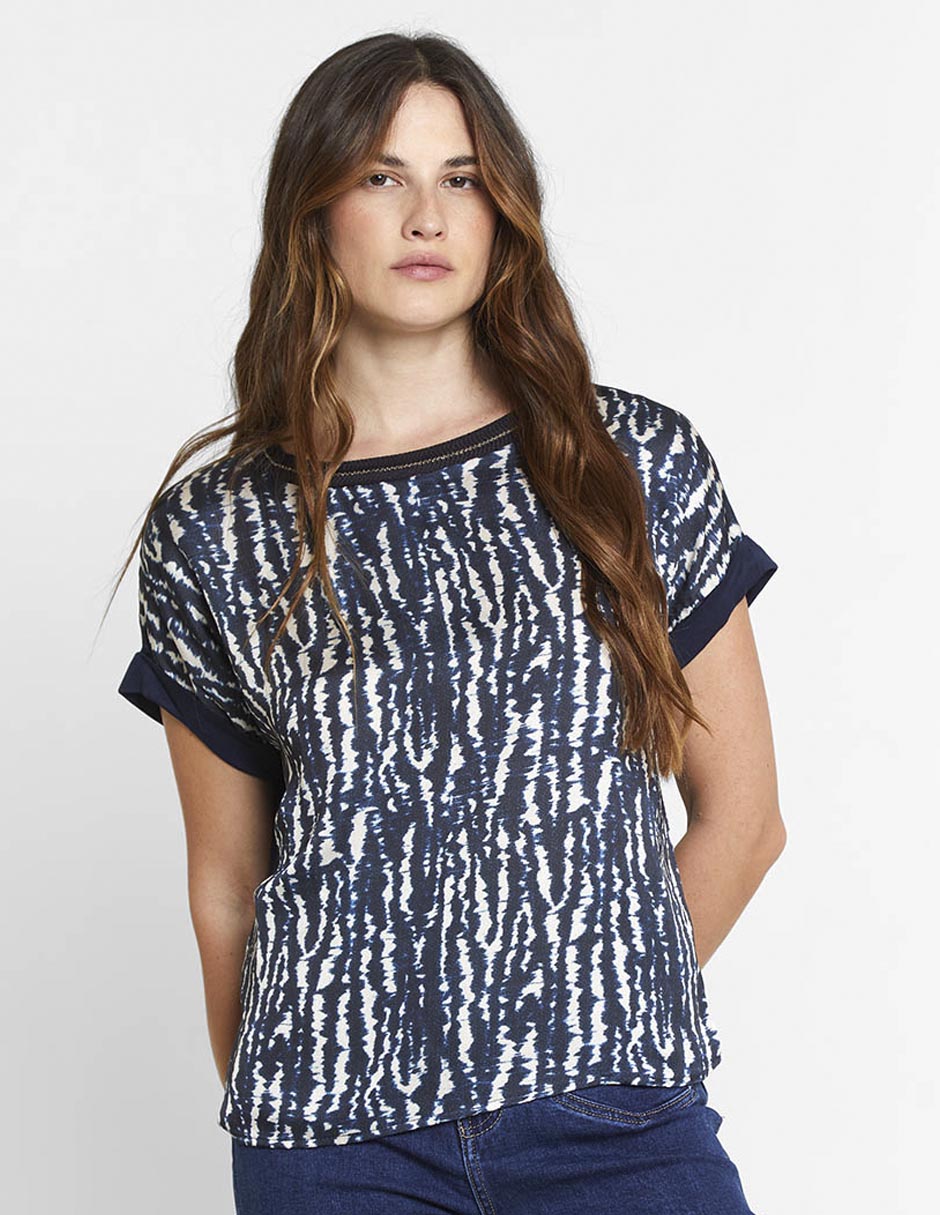 Blusa manga corta para mujer