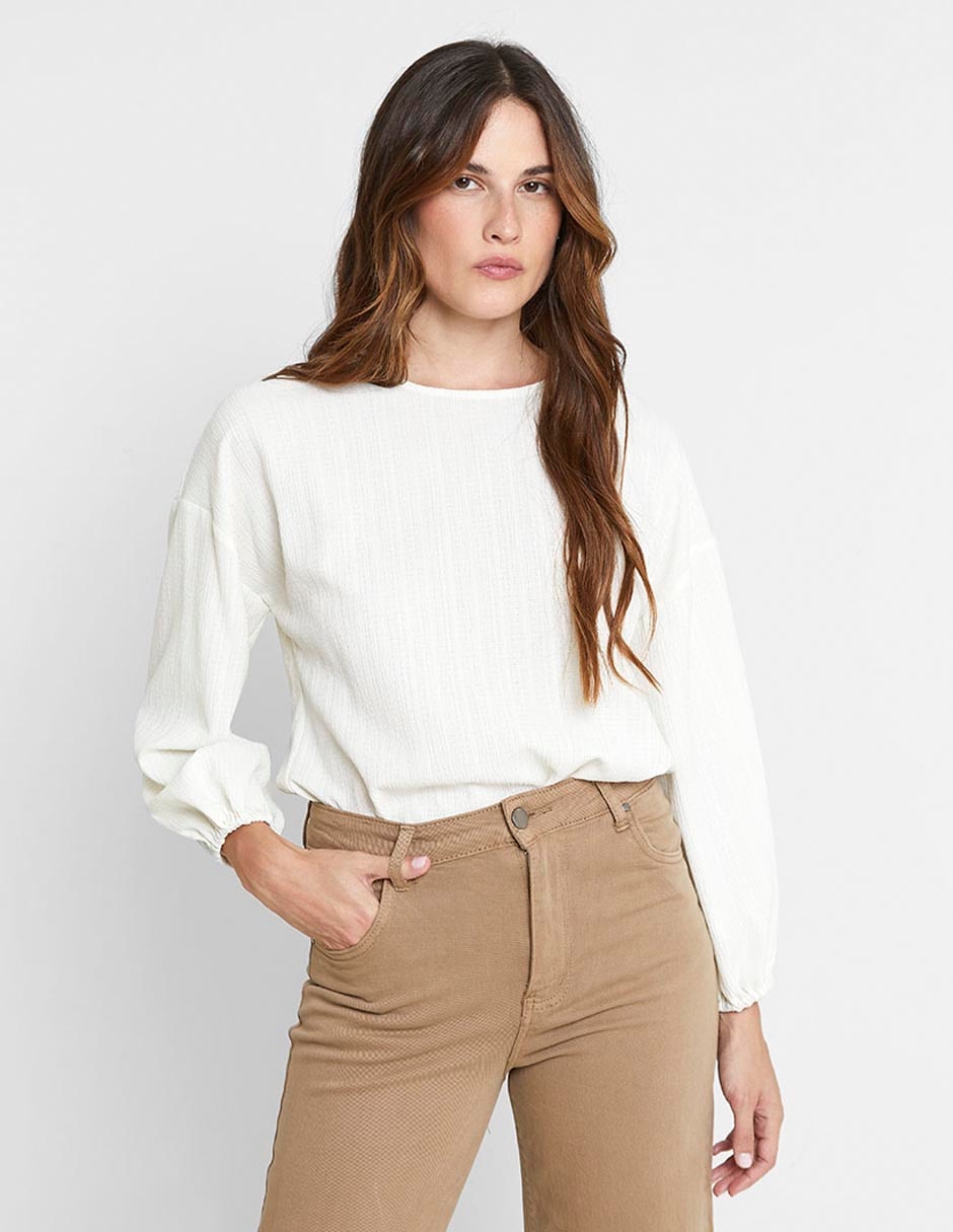 Blusa manga larga para mujer