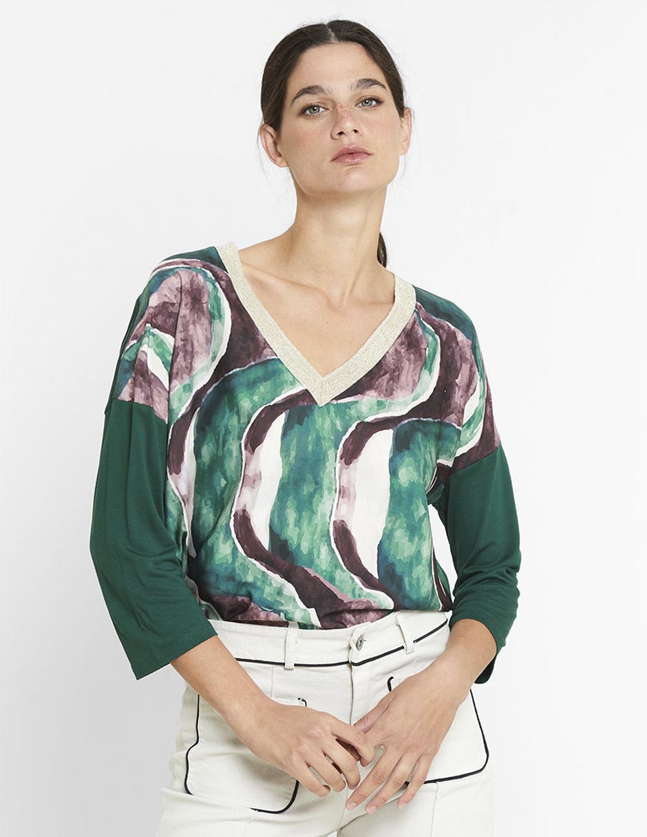 Blusa manga 3/4 para mujer