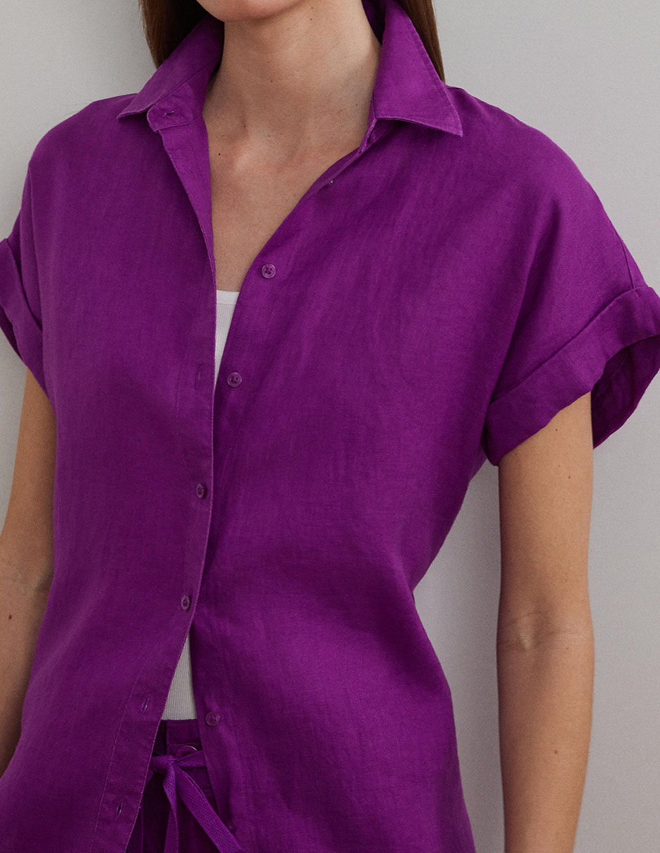 Blusa camisera Lauren Ralph Lauren manga corta para mujer