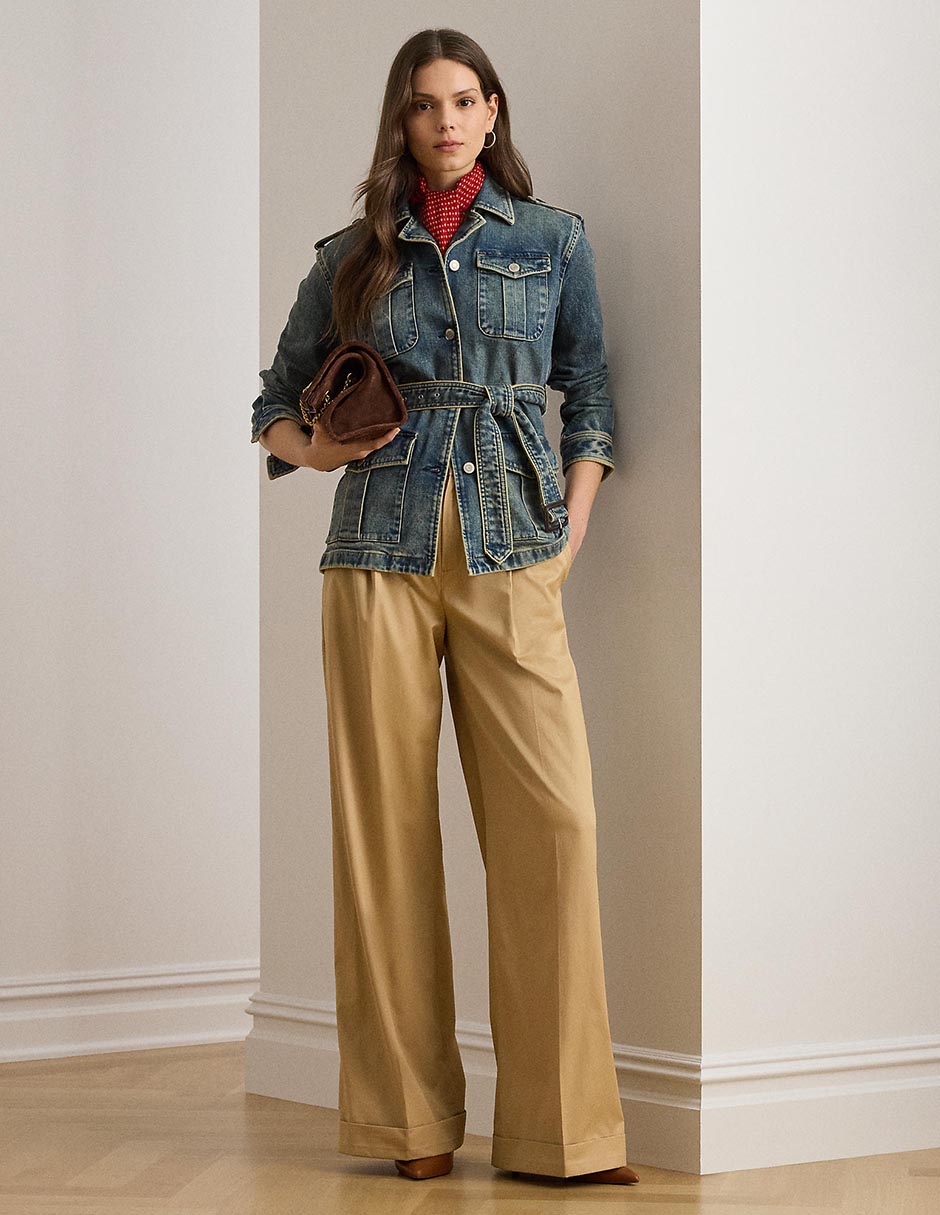 Pantalón de vestir amplio para mujer 3