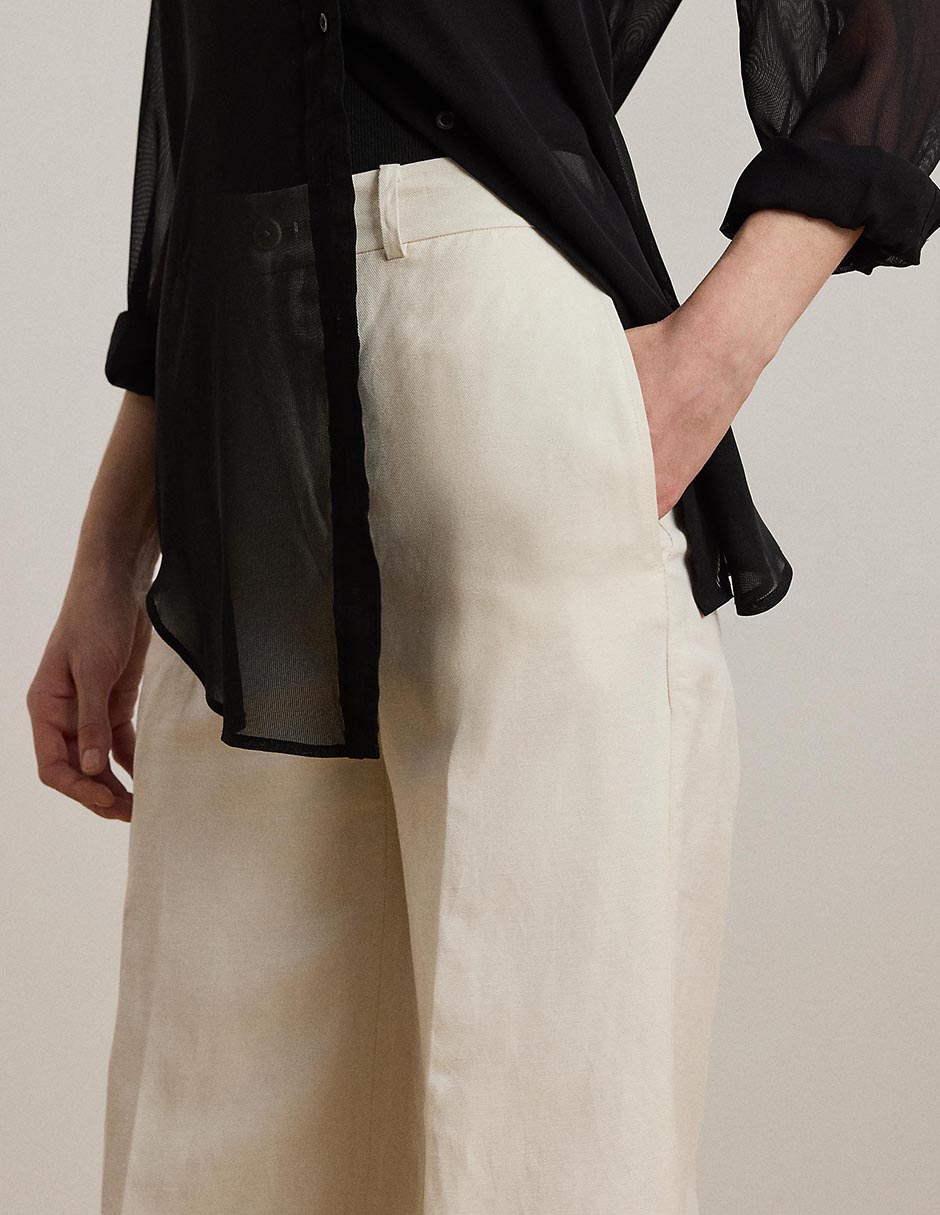 Pantalón de vestir amplio para mujer 4