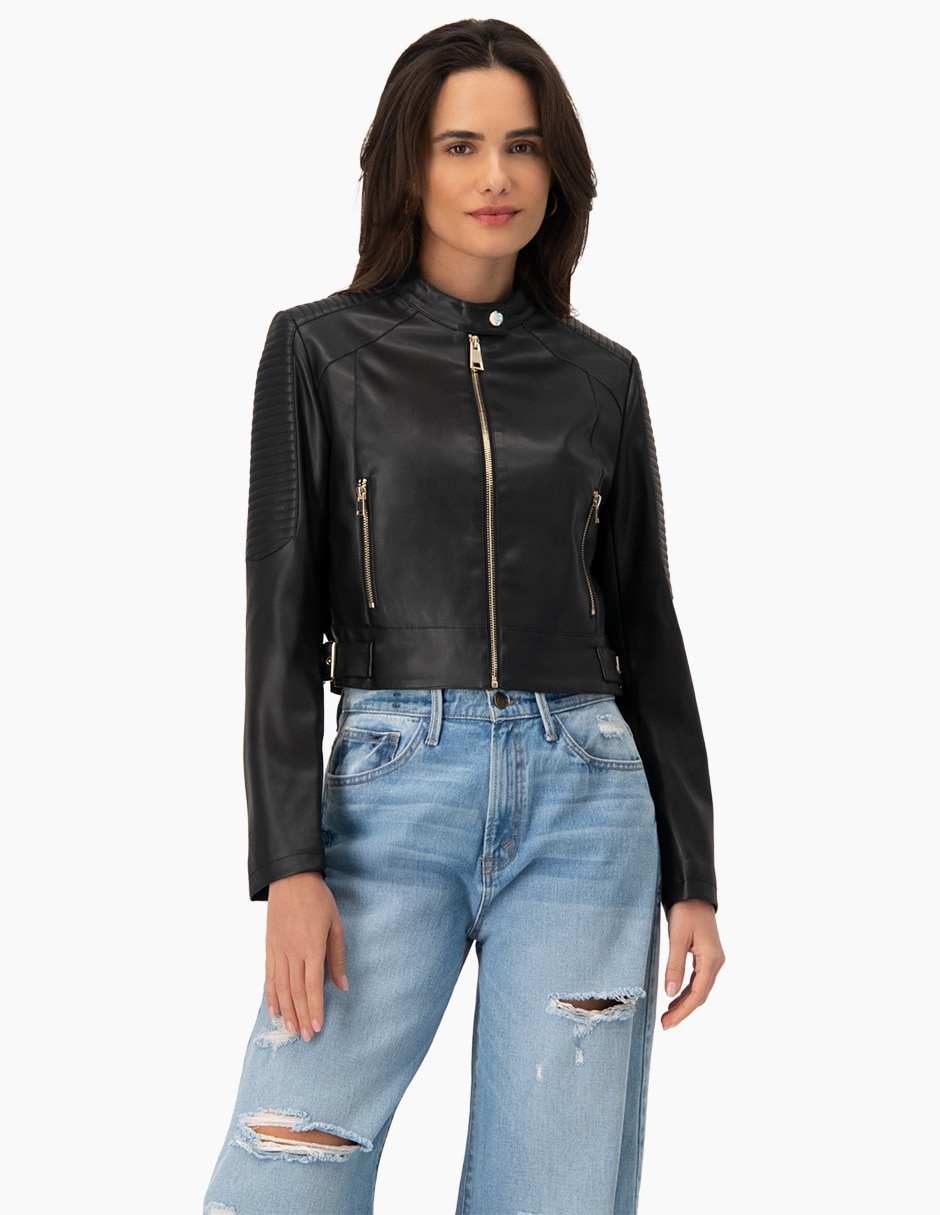 Chamarra Biker Chamarra Ivonne Liverpool Chamarra Para