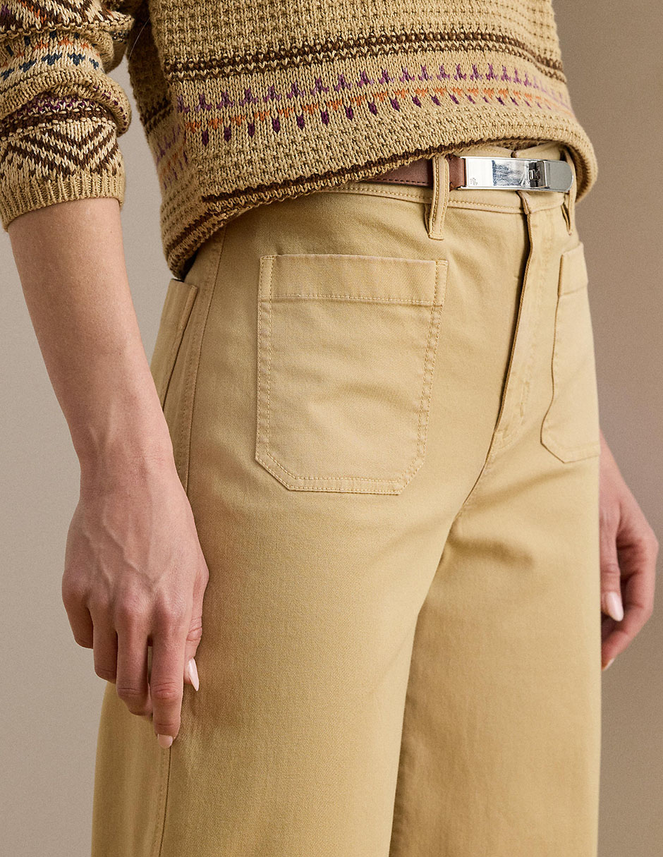 Pantalón capri Lauren Petite amplio para mujer