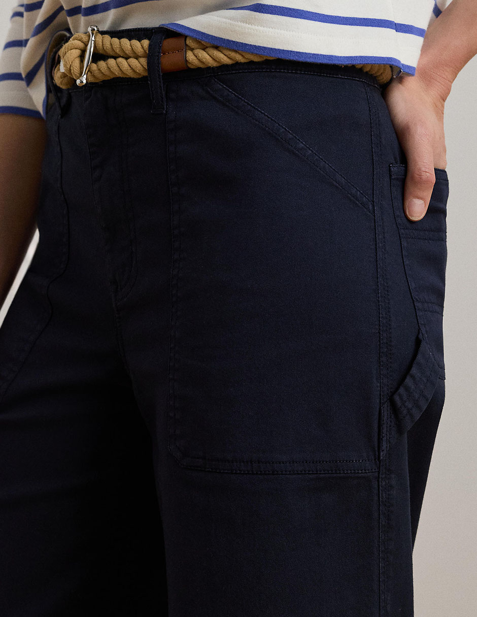 Pantalón capri Lauren Petite amplio para mujer