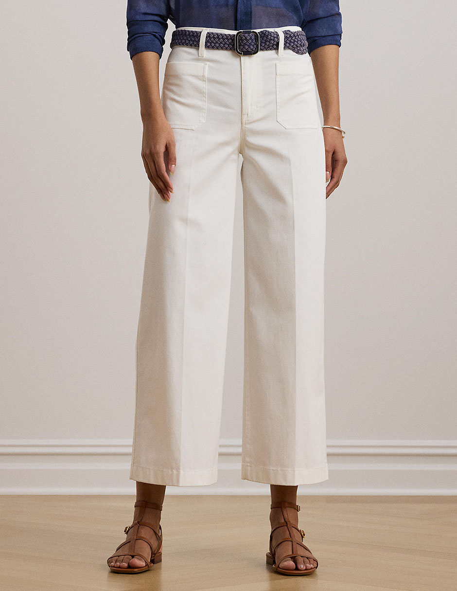 Pantalón capri Lauren Petite amplio para mujer