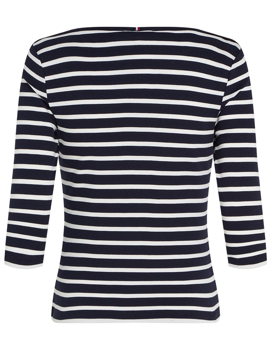 Playera manga 3/4 cuello ojal para mujer 2