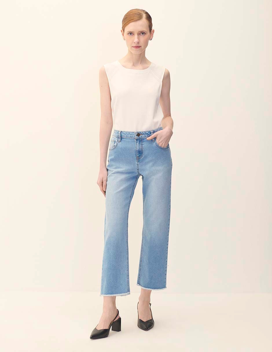 Jeans straight para mujer 2