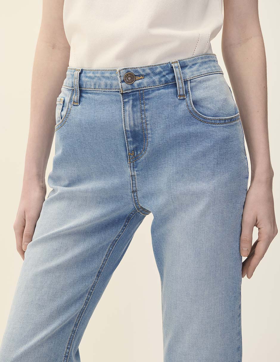 Jeans straight para mujer 4