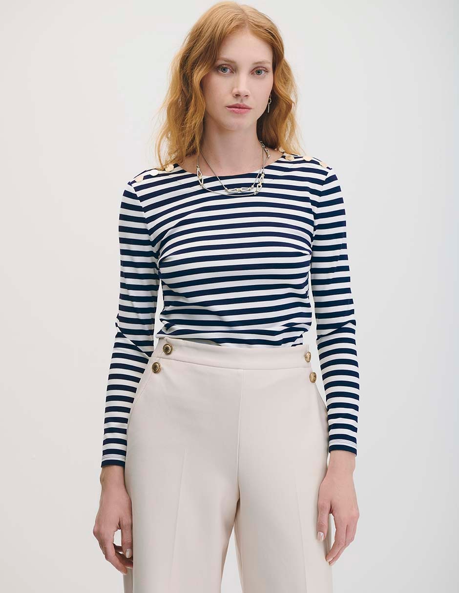 Blusa manga larga para mujer