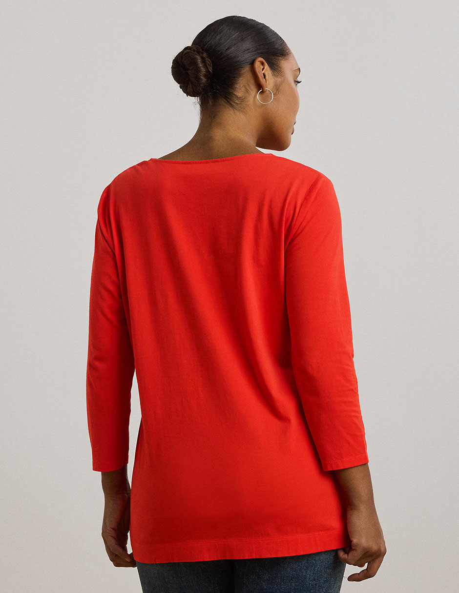 Blusa Lauren Plus manga 3/4 para mujer