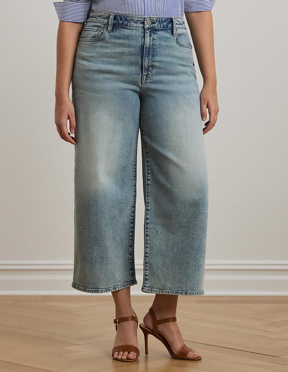 Jeans flare corte cintura para mujer