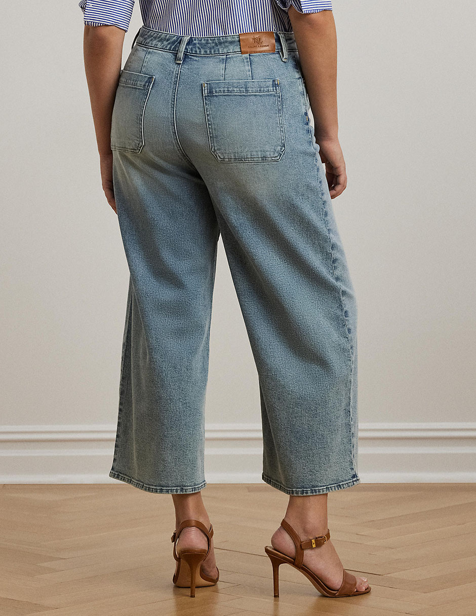 Jeans flare corte cintura para mujer 7