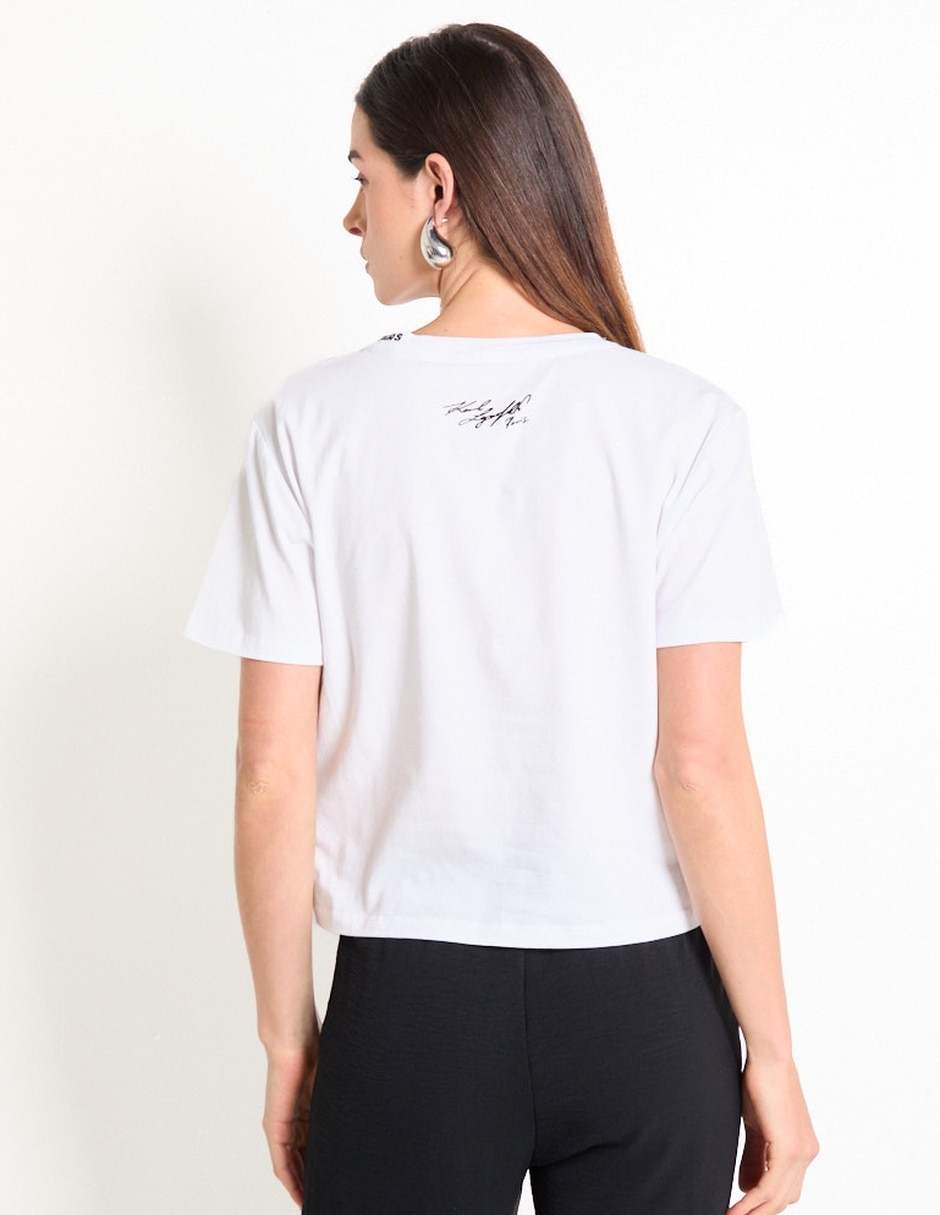 Playera manga corta cuello redondo para mujer 2