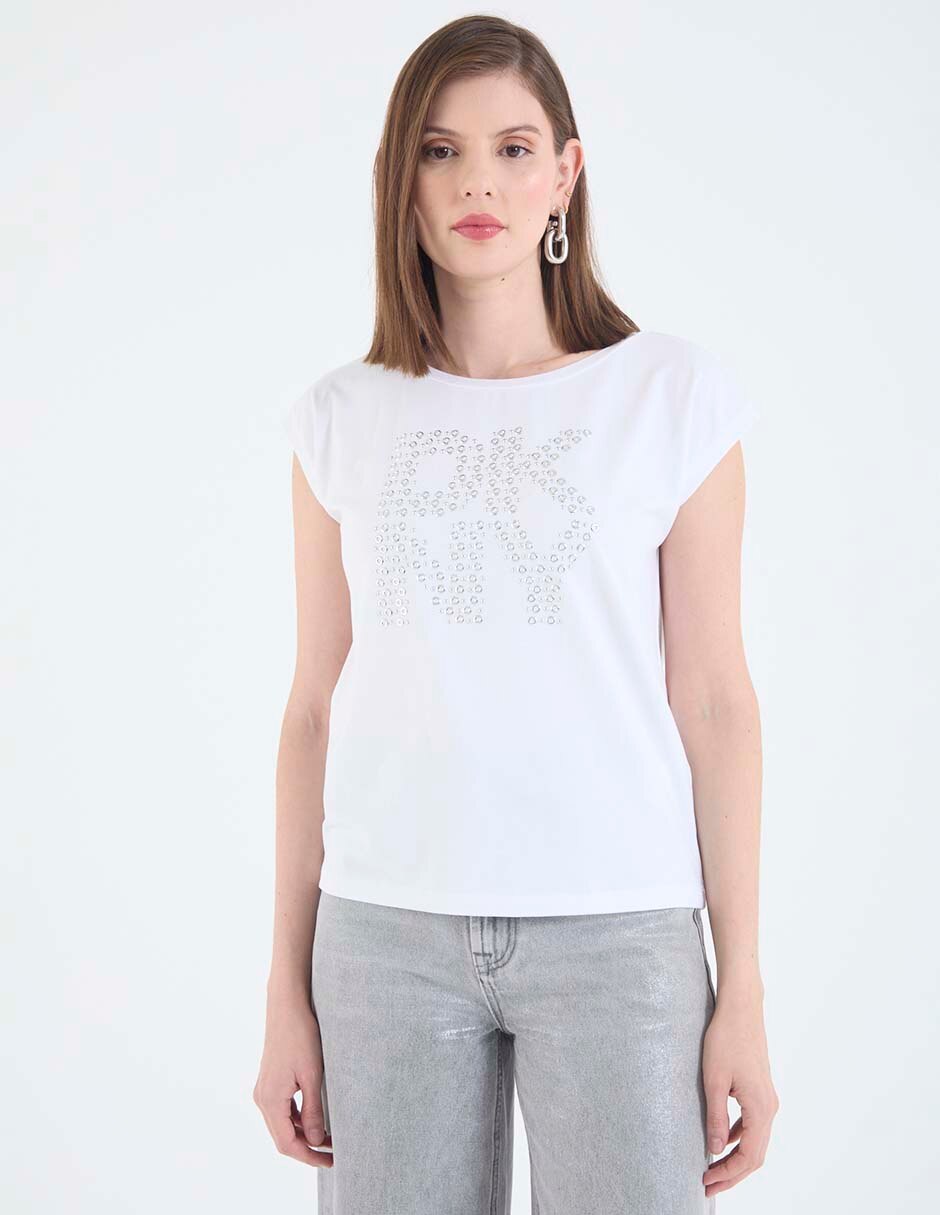Playera manga corta cuello redondo para mujer Playera manga corta cuello redondo para mujer