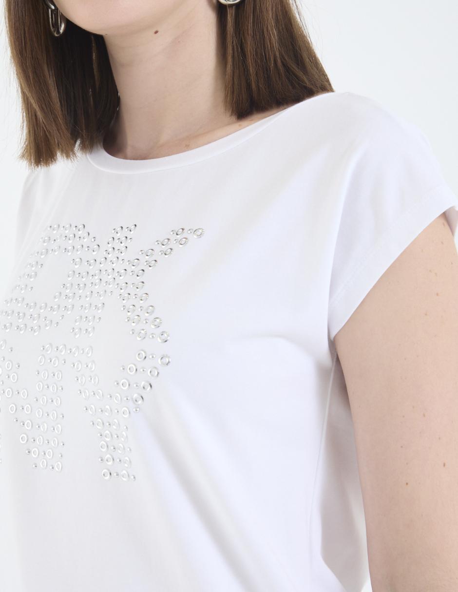Playera manga corta cuello redondo para mujer 4