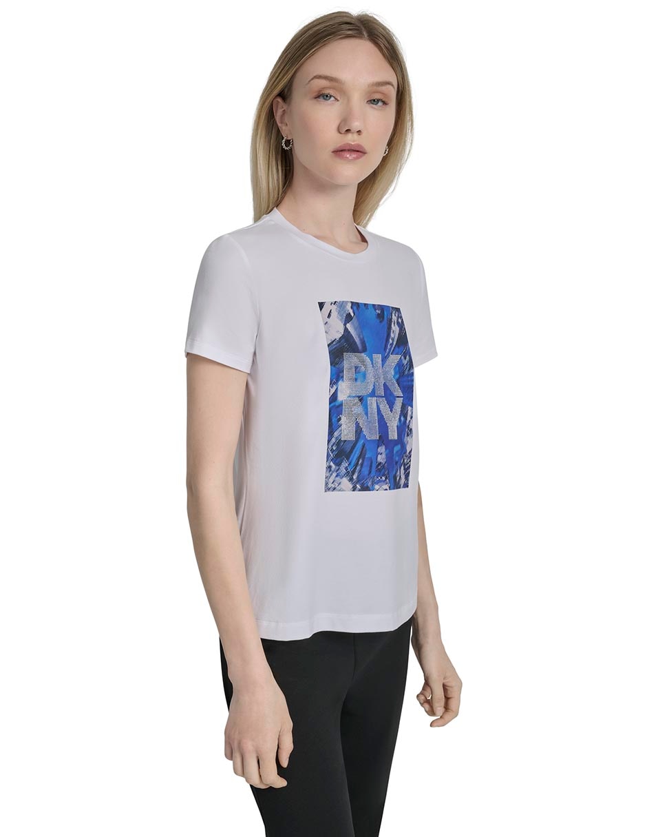 Playera manga corta cuello redondo para mujer 3