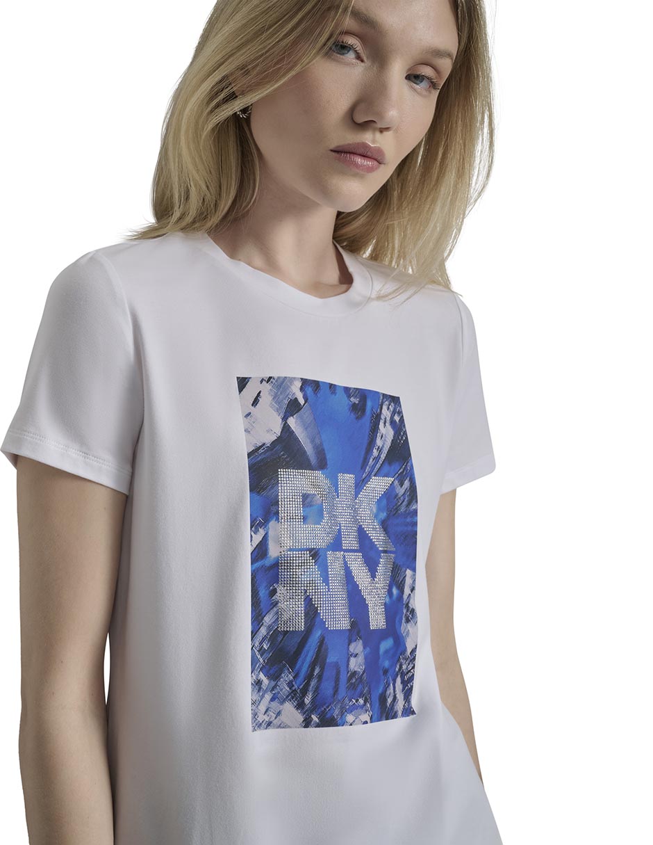 Playera manga corta cuello redondo para mujer 4