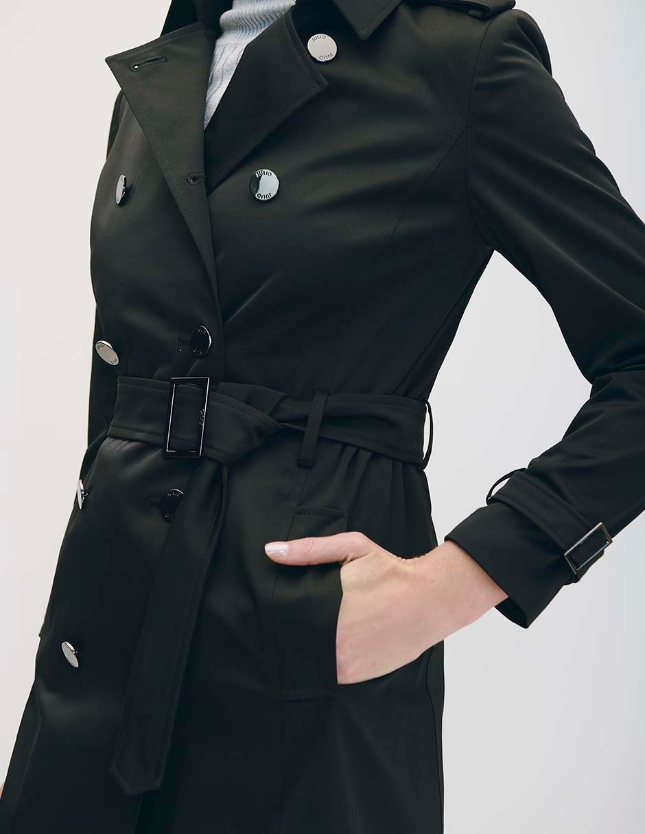 Gabardina con bolsillos para mujer 4