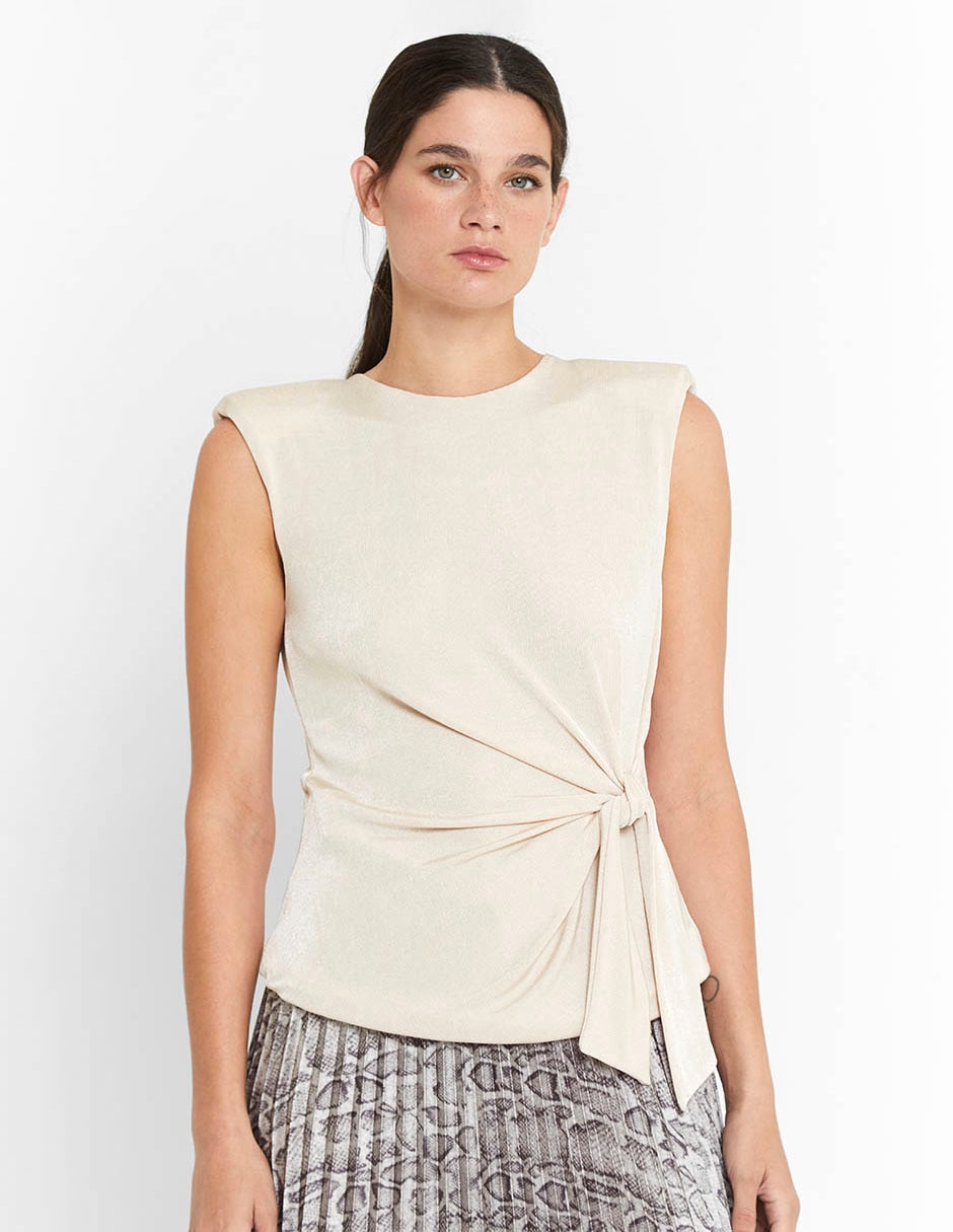 Blusa manga corta para mujer