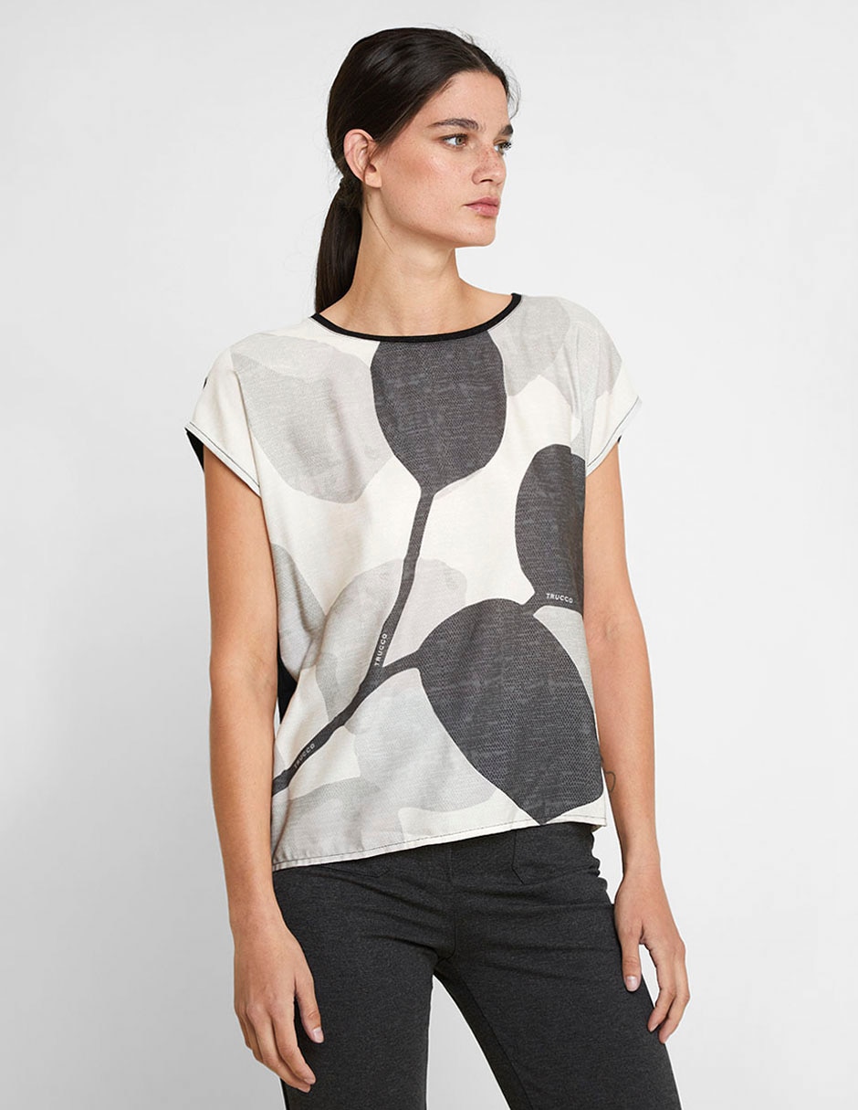 Blusa manga corta para mujer