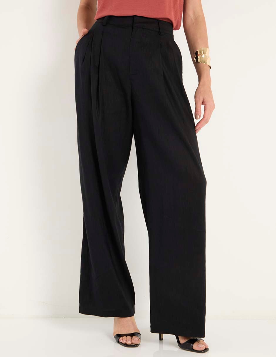 Pantalón de vestir wide leg para mujer