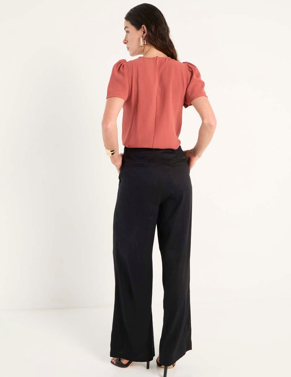 Pantalón de vestir wide leg para mujer 2