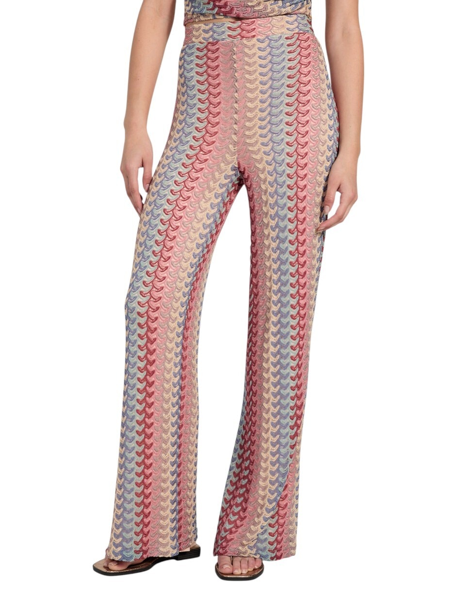 Pantalón acampanado wide leg para mujer