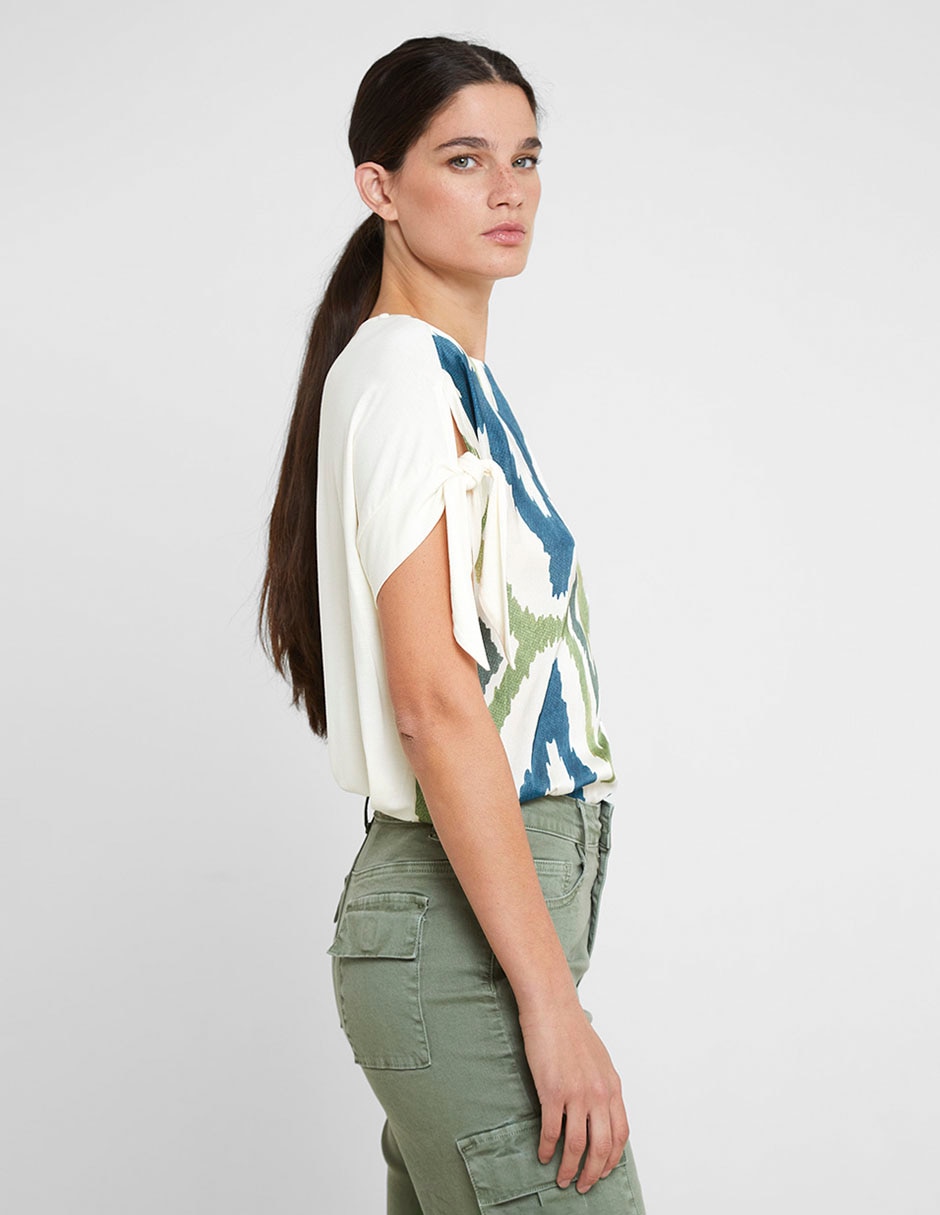 Blusa manga corta para mujer 4