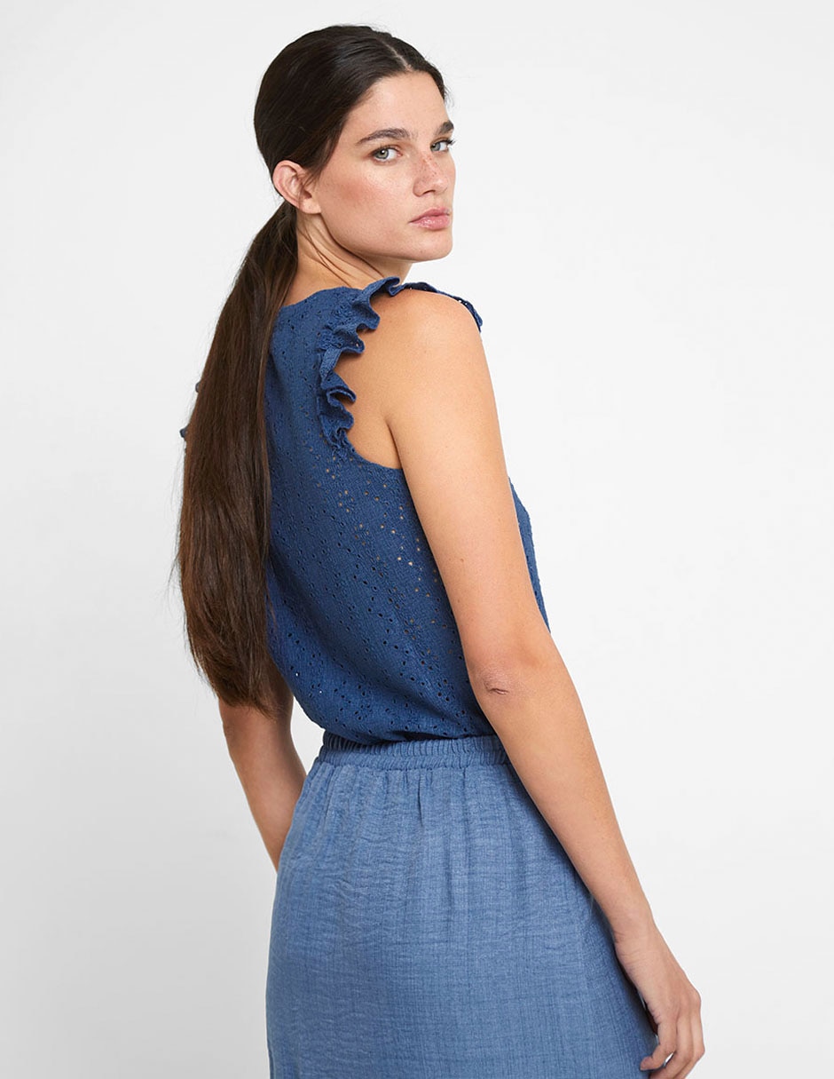 Playera cuello redondo para mujer 4