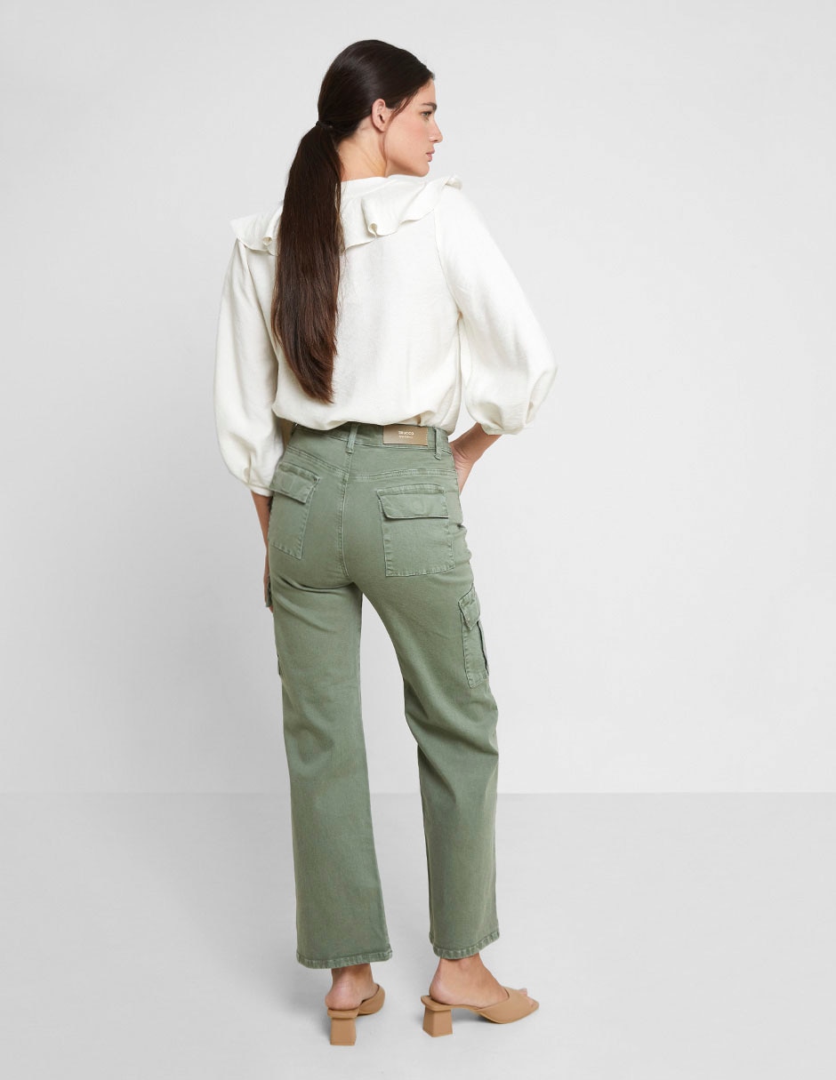 Pantalón cargo slim para mujer 2