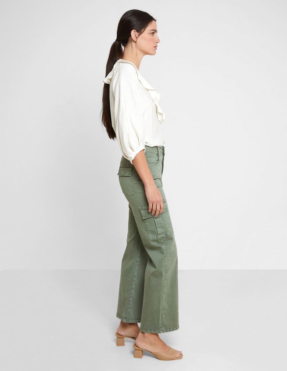 Pantalón cargo slim para mujer 3