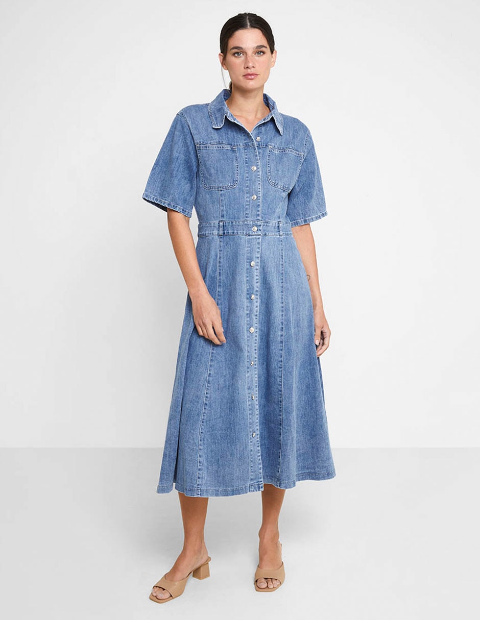 Vestido midi casual para mujer Vestido midi casual para mujer