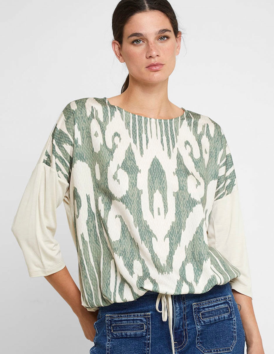 Blusa manga 3/4 para mujer