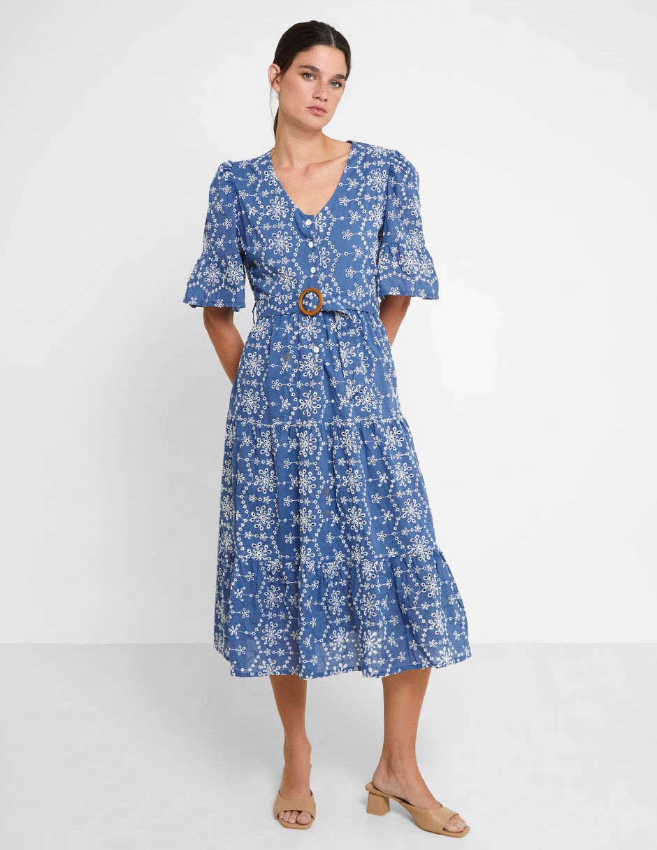 Vestido midi casual para mujer Vestido midi casual para mujer