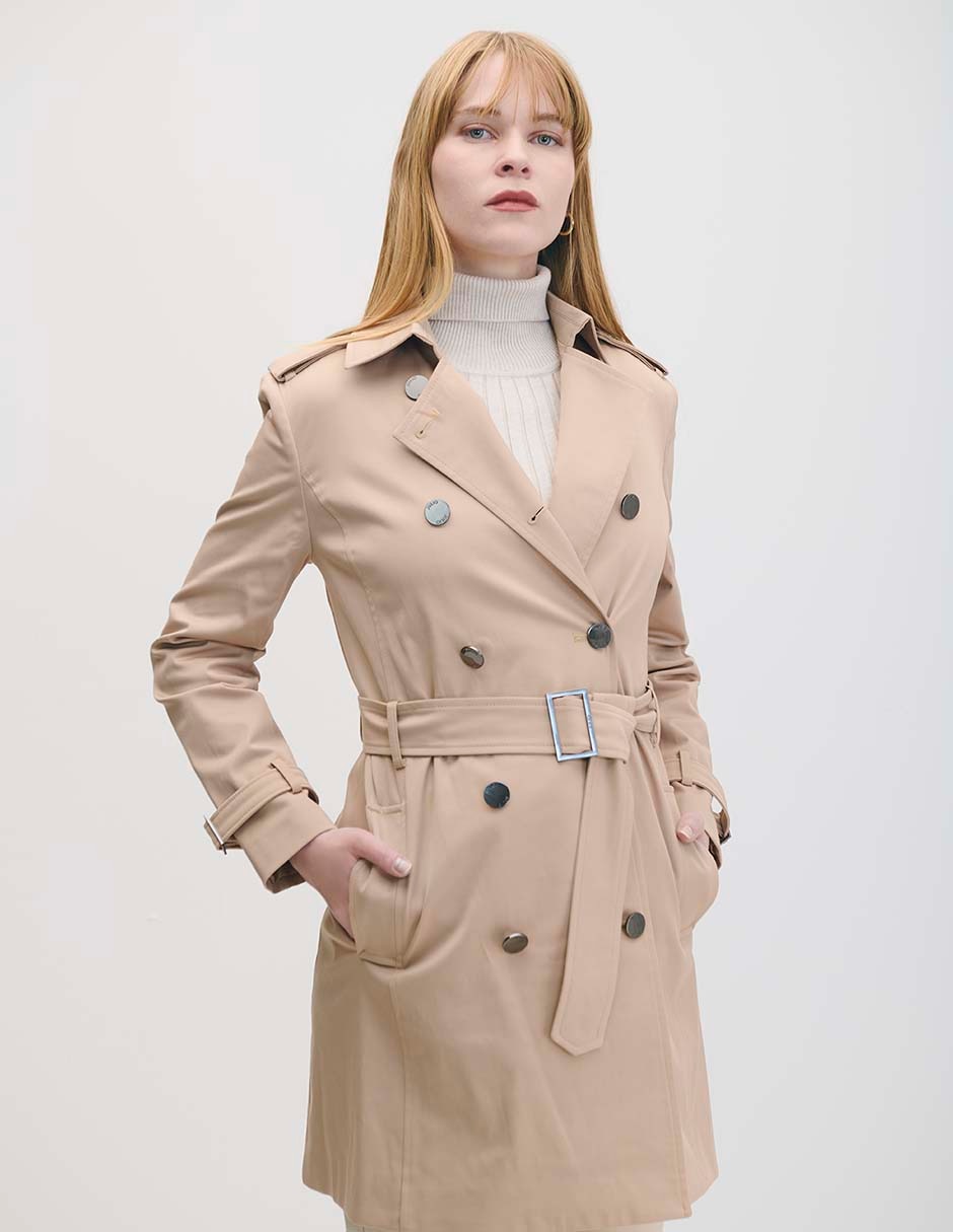 Gabardina con bolsillos Julio para mujer