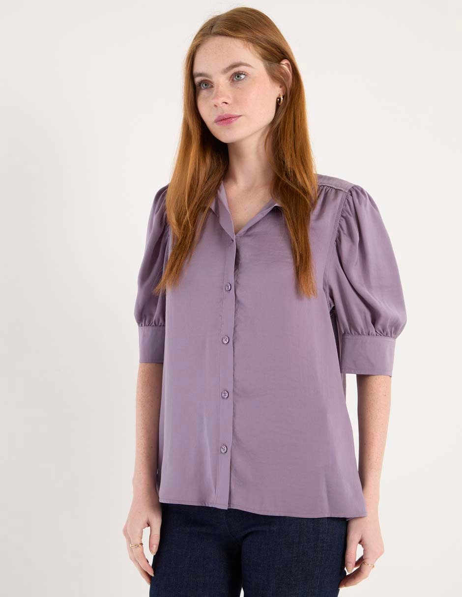 Dkny Camiseta Manga Corta Abullonada Blusa Dkny Jeans Manga Al