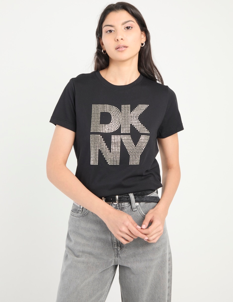 Playera manga corta cuello redondo para mujer