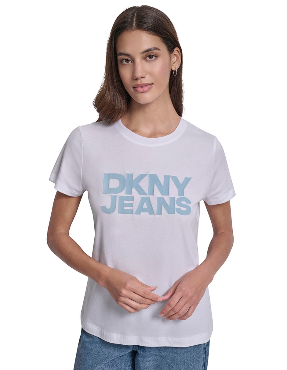 Playera manga corta cuello redondo para mujer
