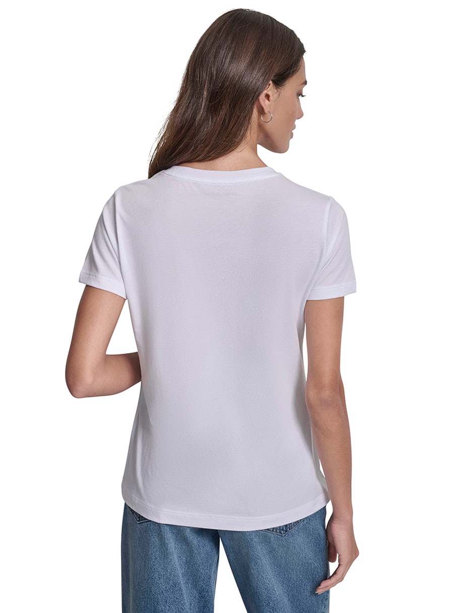 Playera manga corta cuello redondo para mujer 2