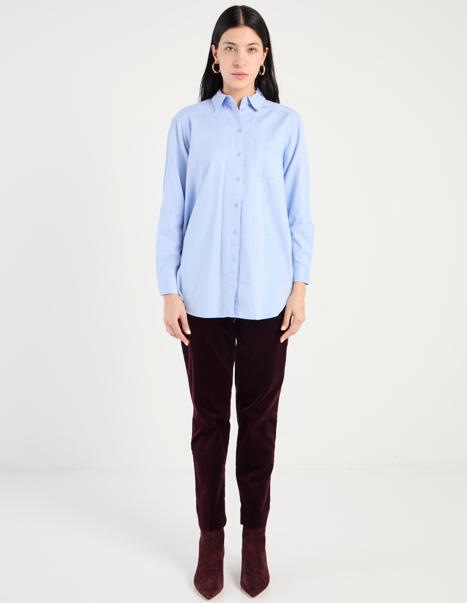 Blusa camisera manga larga para mujer 3