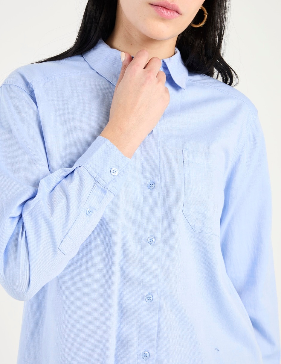Blusa camisera manga larga para mujer 4