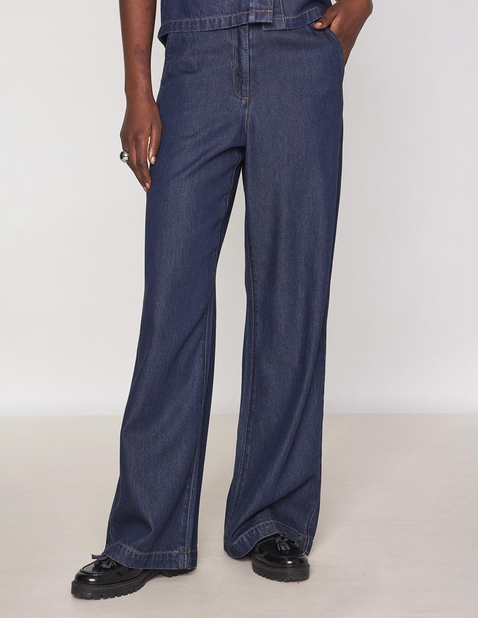 Jeans relaxed wide leg para mujer