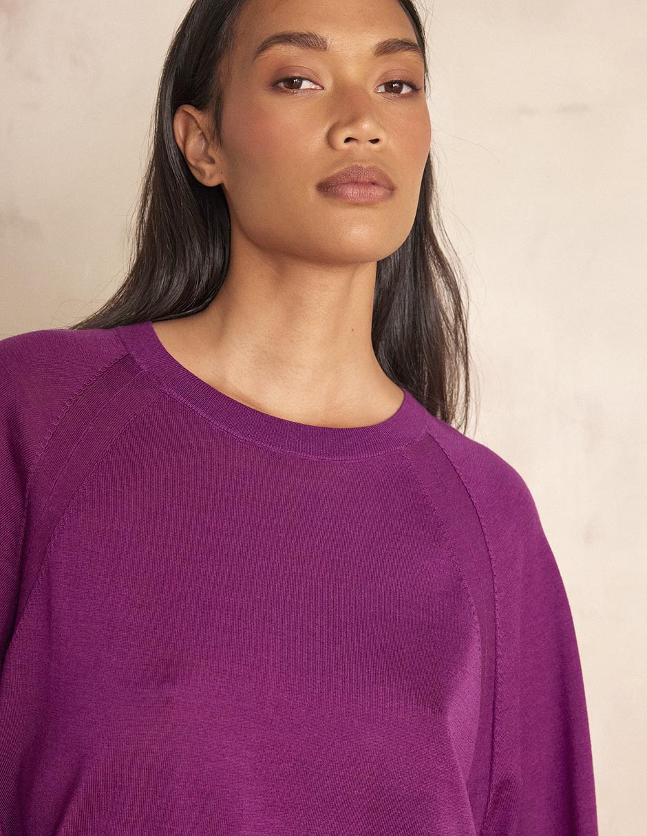 Suéter cuello redondo para mujer 2