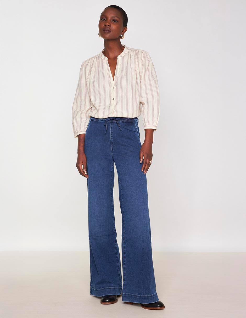 Jeans relaxed wide leg para mujer