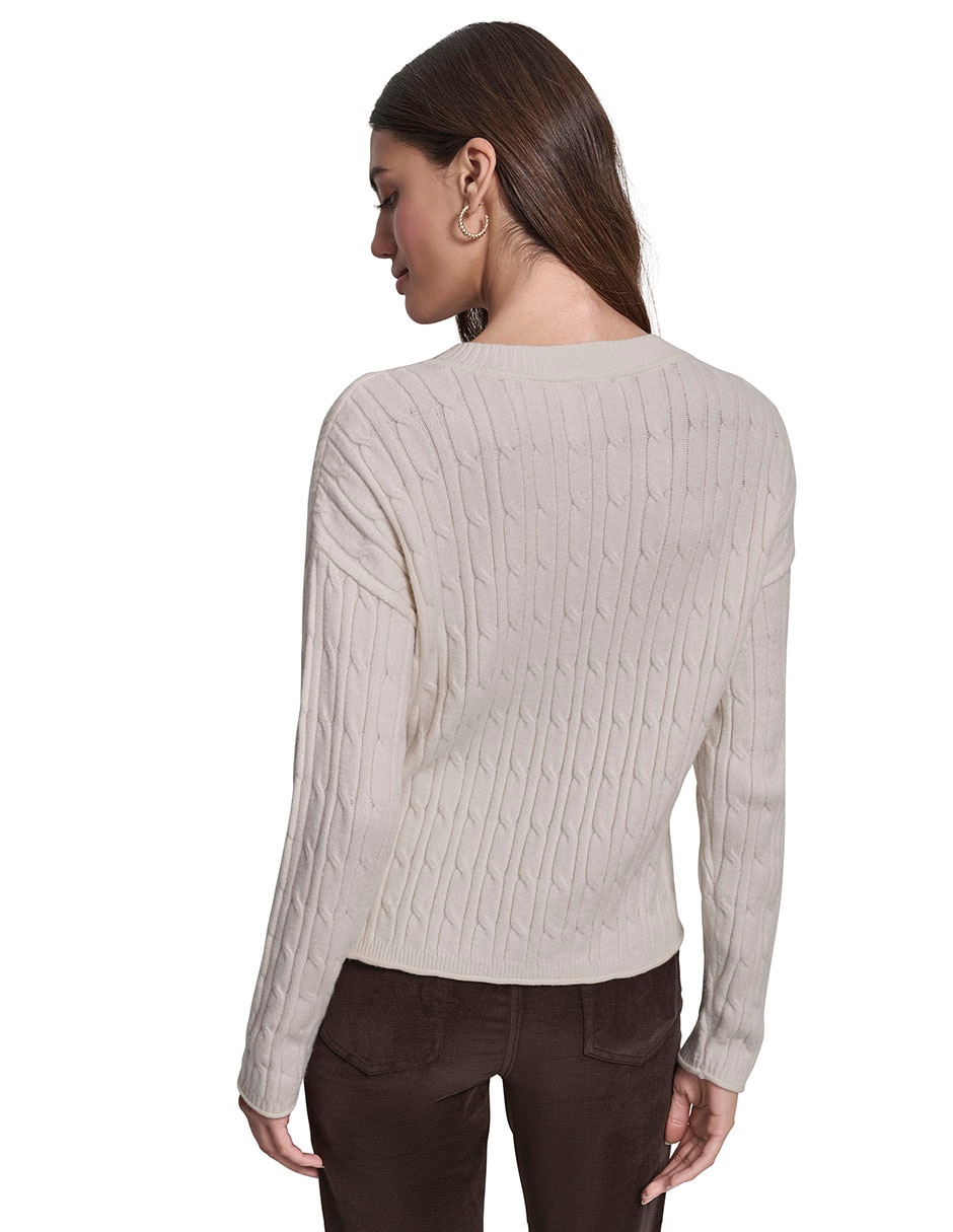 Suéter cuello redondo para mujer 2