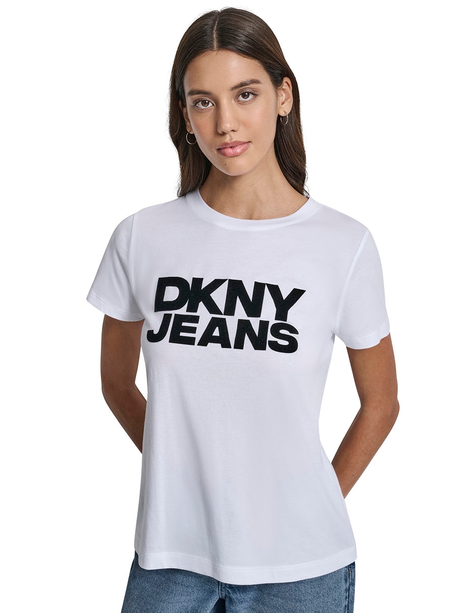 Playera manga corta cuello redondo para mujer