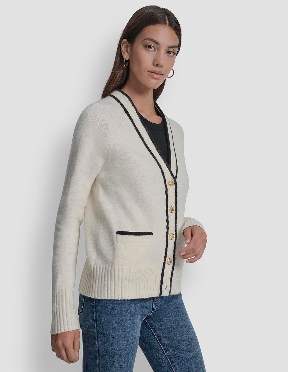 Suéter Dkny Jeans cuello v para mujer 3