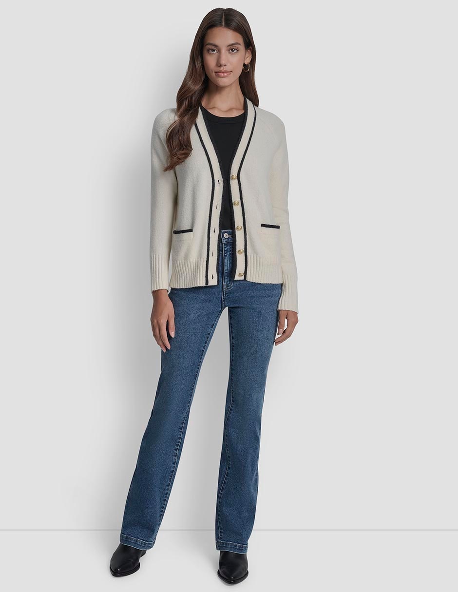 Suéter Dkny Jeans cuello v para mujer 7