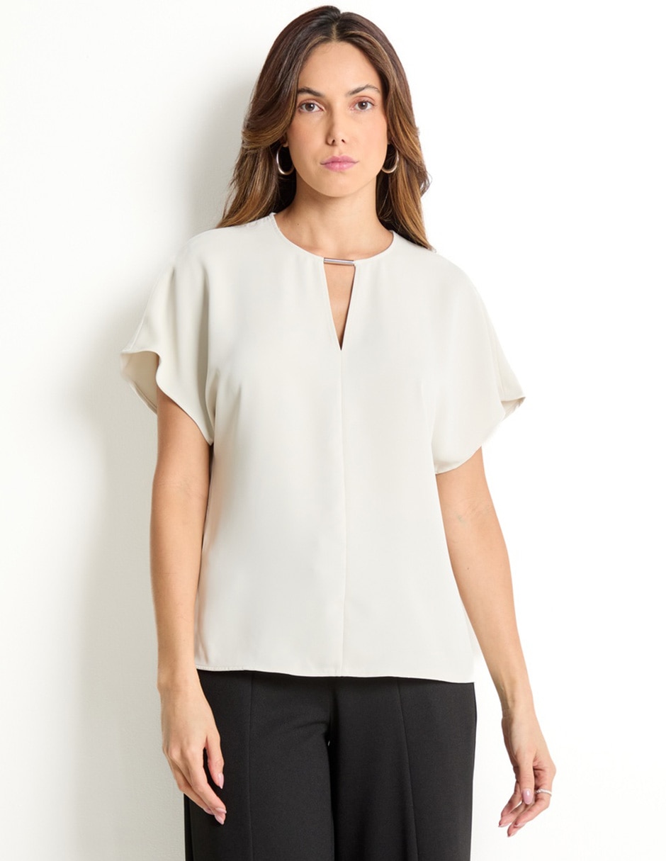Blusa manga corta para mujer